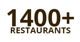 1400+  Restaurants